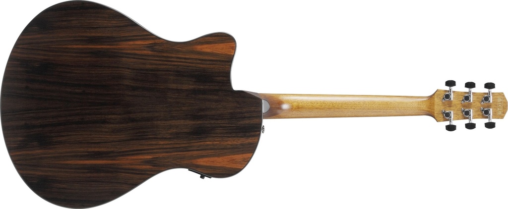 Ibanez Advanced Auditorium 6-String Acoustic-Electric Guitar (Transparent Charcoal Burst Low Gloss)
