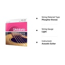 D'Addario EJ23 Phosphor Bronze Acoustic Guitar Strings - .009-...