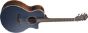 Ibanez Grand Auditorium 6-String Acoustic-Electric Guitar (Dark Tide Blue Flat)