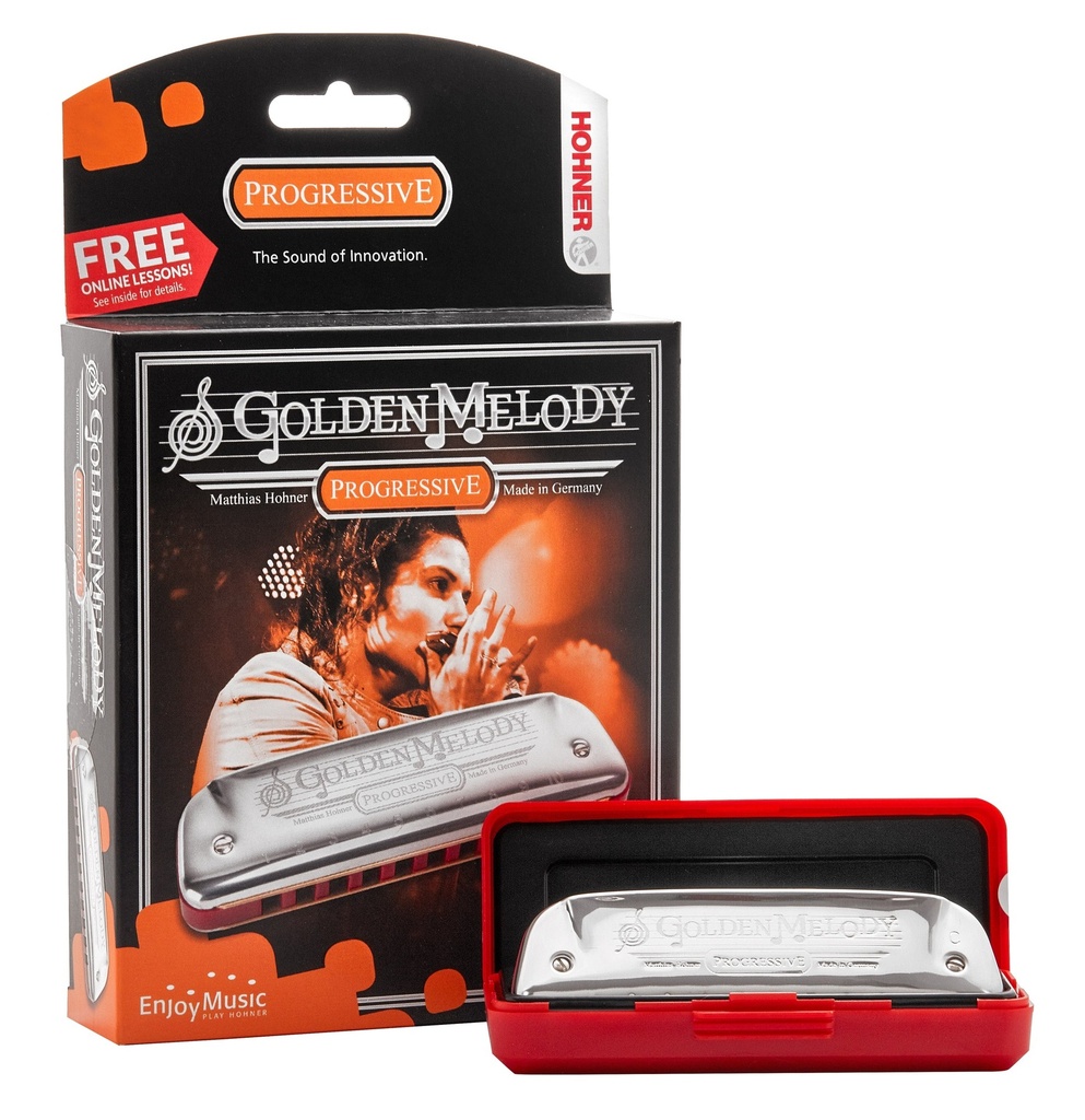 HOHNER Harmonica, Golden Melody Progressive, E