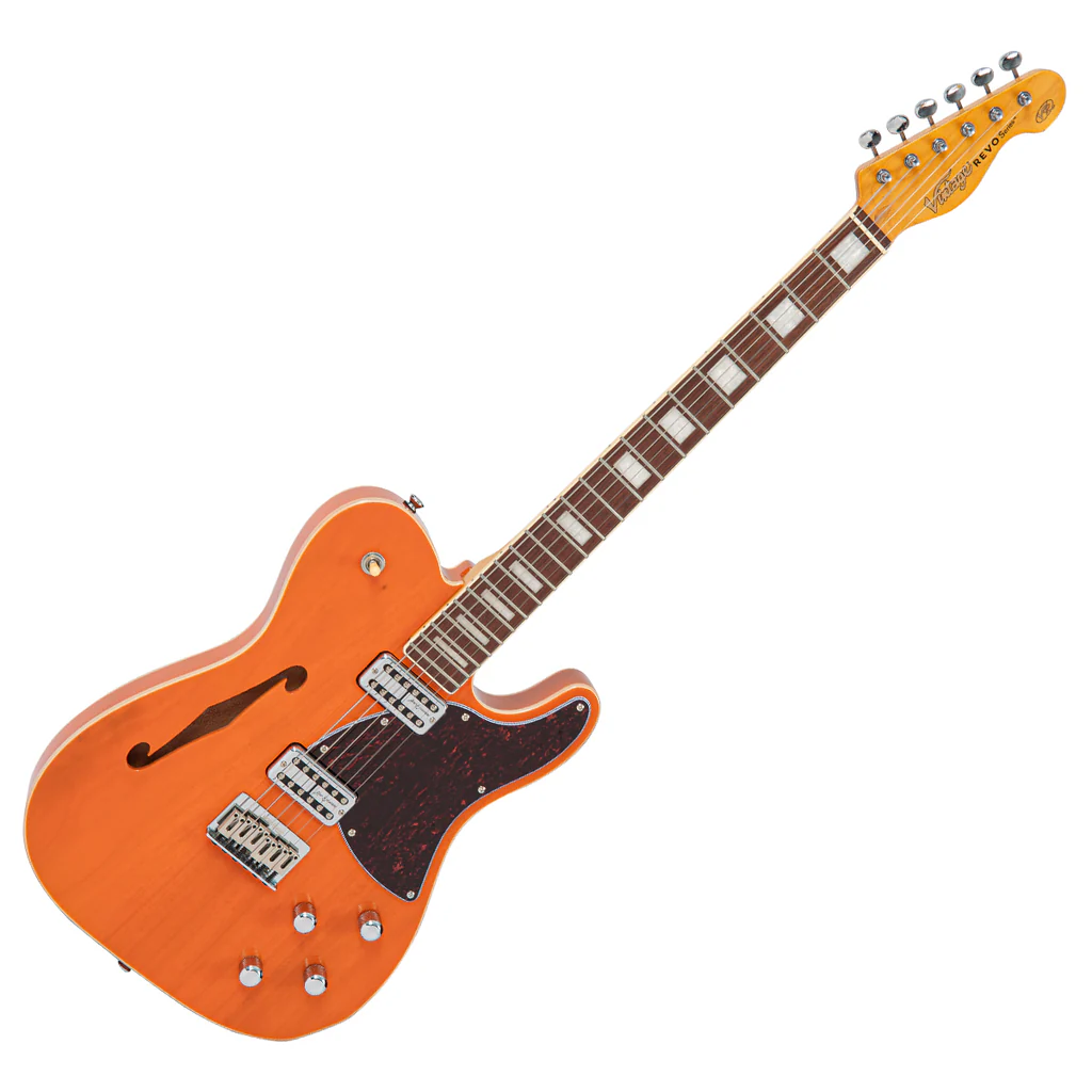 Vintage - REVO Series 'Midline' Electric Guitar - Trans Orange