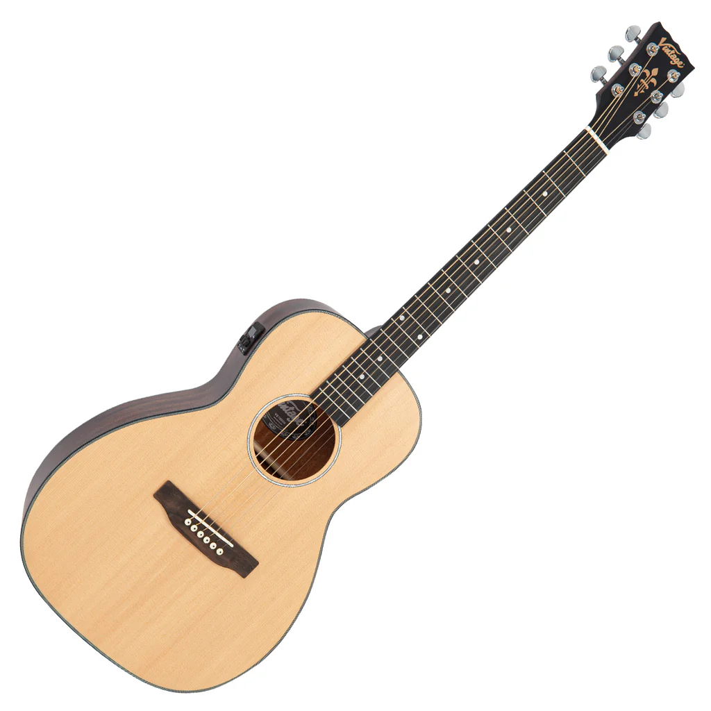 Vintage - Stage Series 'Parlour' Electro-Acoustic Guitar - Natural