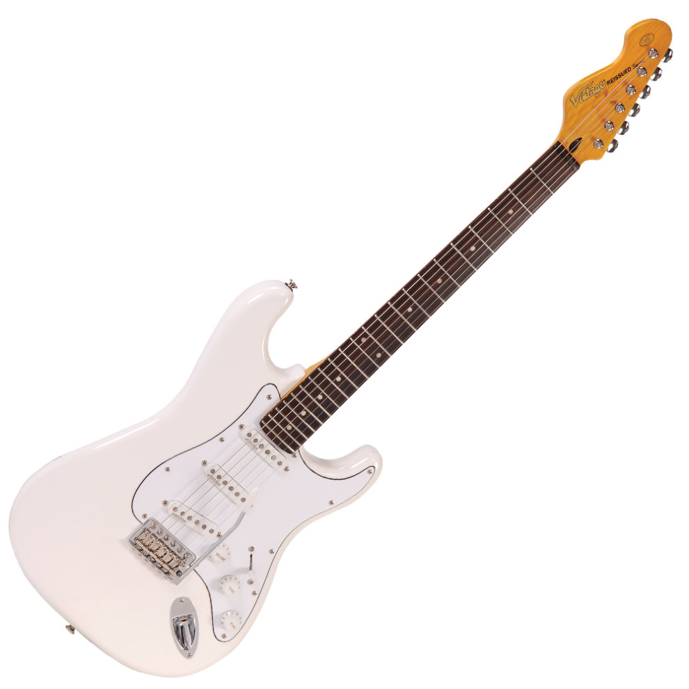 Vintage - V6 Reissued Electric Guitar - Olympia White Fillmore