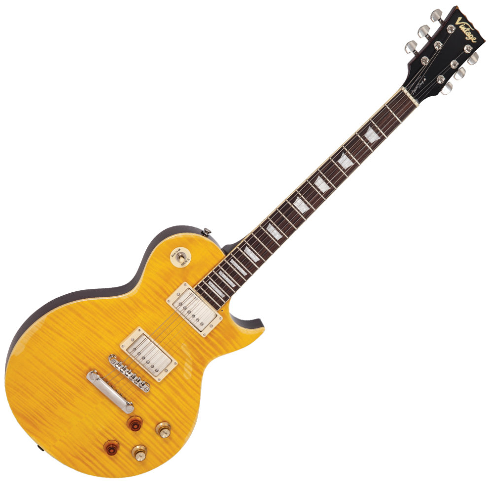 Vintage - V100 ICON Electric Guitar - Distressed 'Lemon Drop'