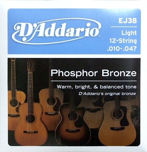 D Addario - EJ38 12-String Phosphor Bronze Acoustic - 10-47