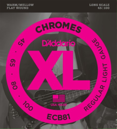 D'Addario - Regular Light Long Scale Bass Strings - Flat Wound