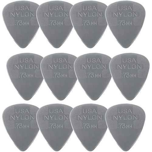 Dunlop - Nylon Standard Guitar Picks - 12-Pack - .73mm - Medium Gray