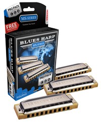 HOHNER Mondharmonica, Blues Harp MS, C/G/A, Pro Pack