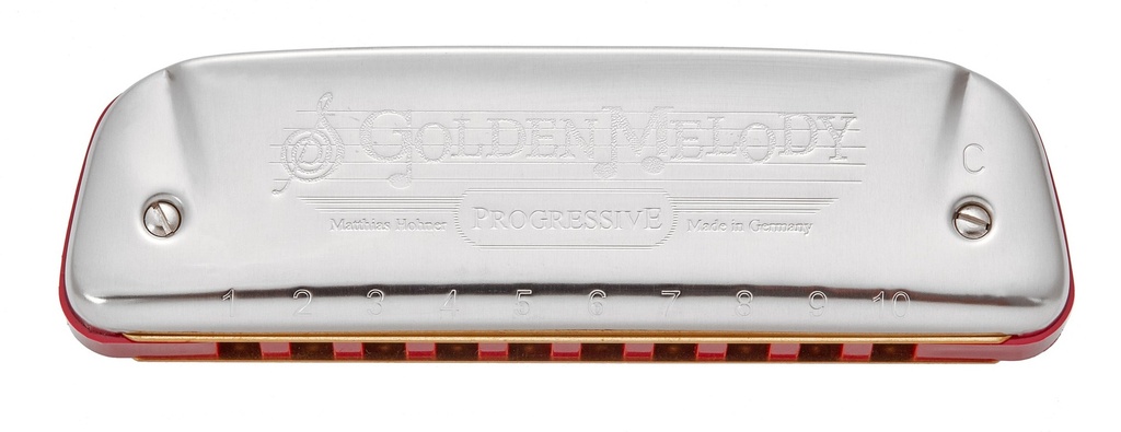 HOHNER Harmonica, Golden Melody Progressive, F