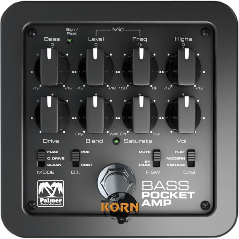 Palmer - Pocket Amp Bass Bassguitar Effects Pedal