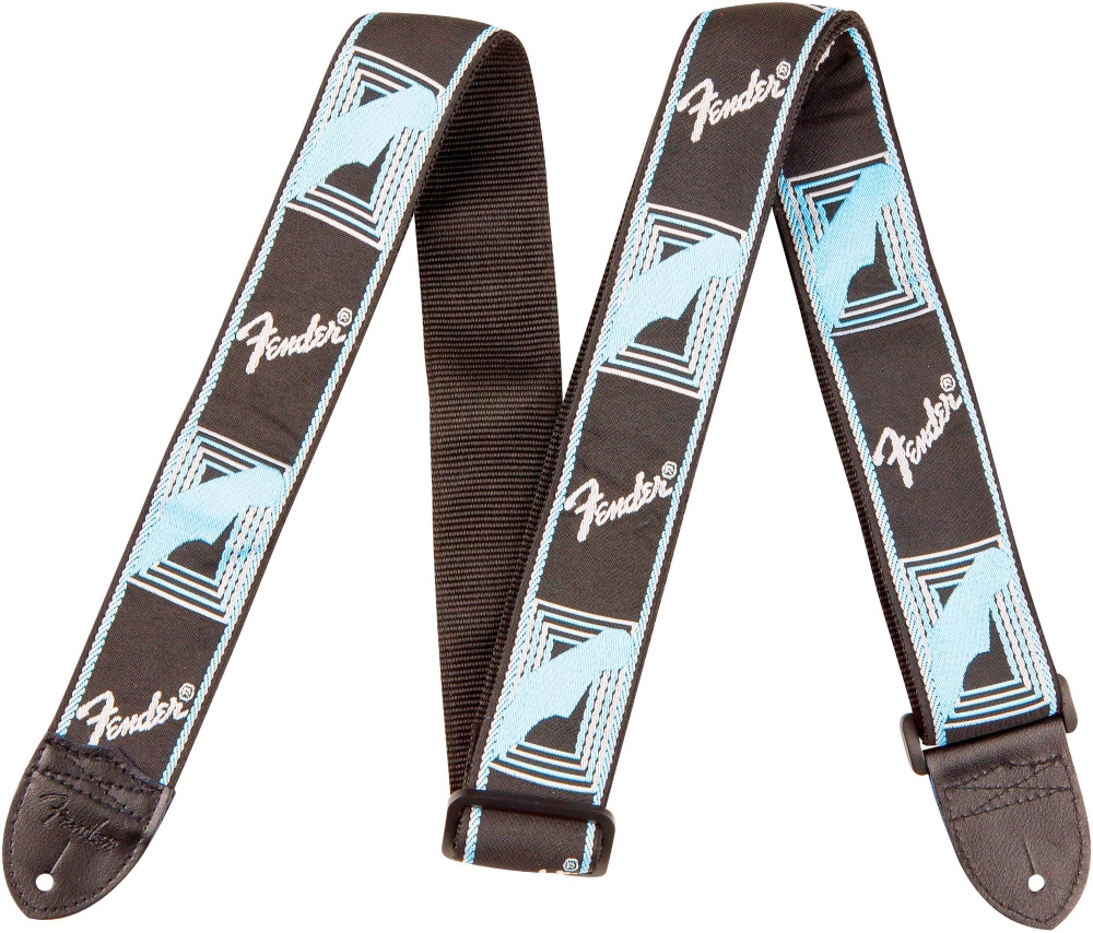 Fender - Guitar Strap - Black/Light Grey/Blue 