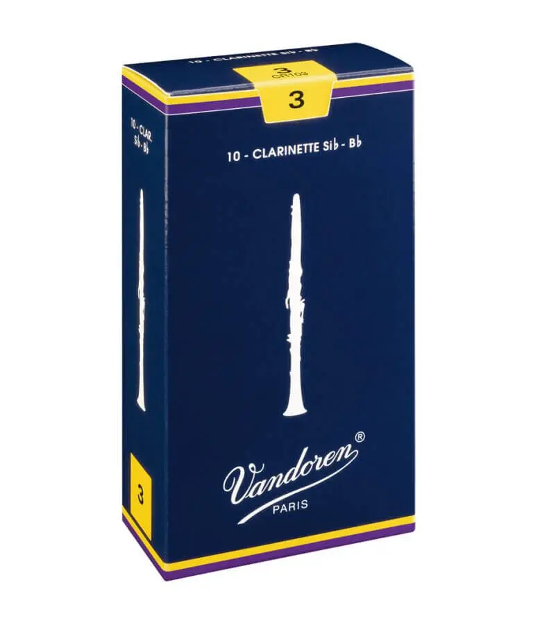 Vandoren Bb Clarinet Reeds, Strenght #3,  Box of 10