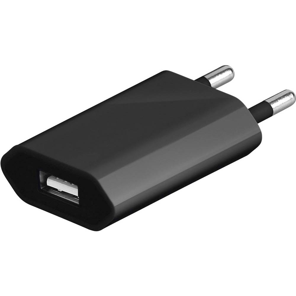 Monacor - USB-A Charger Black - 5V/1A