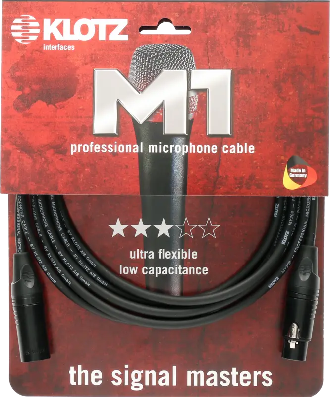 KLOTZ - M1 professional microphone cable with XLR 3p F/M - 10M