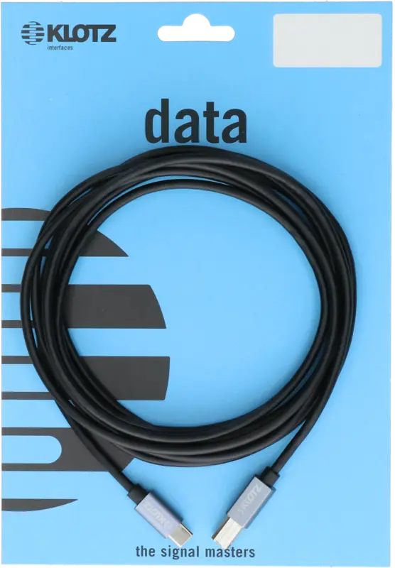 KLOTZ - USB 2.0 high speed cable USB C - USB B - 2M