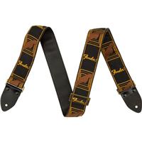 Fender - Legacy Monogram Strap, Black/Yellow/Brown