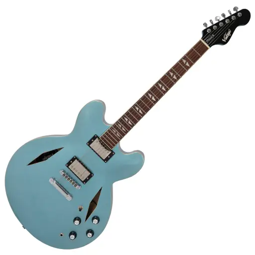 [VSA550GHB] Vintage - VSA550 - The Pretender - Semi Acoustic Guitar ~ Gun Hill Blue