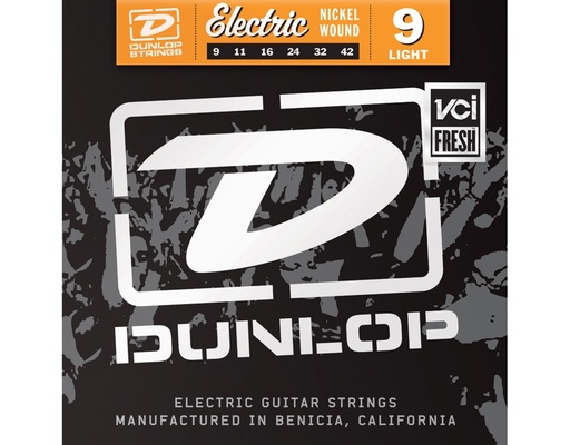 [DEN0942] Dunlop - DEN0942 - Nickel-Plated Steel Light Electric Strings - .009-.042
