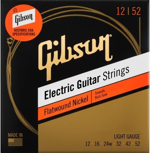 [SEG-FW12] GIBSON - Flatwound Electric Guitar Strings 012 - 052