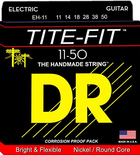 [DR110920] DR Strings Tite-Fit EH-11 Extra Heavy Nickel Plated Electric Guitar Strings