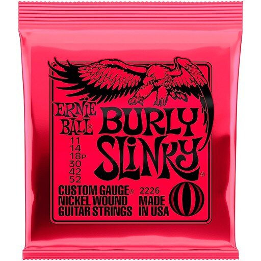 [CEB 2226] Ernie Ball Burly Slinky Nickelwound Electric Guitar Strings 11-52 Gauge