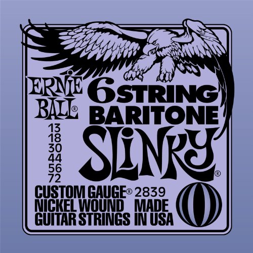 [CEB 2839] Ernie Ball 6-String Baritone Nickel Wound Slinky Guitar Strings  13-72 Gauge (P02839)
