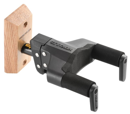 [HCGSP-38WB+VE] Hercules Auto Grip System Guitar Wall Hanger - Wood