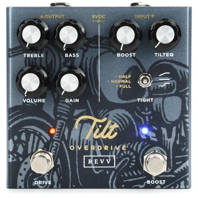 [RV-TILT] Revv Amplification Shawn Tubbs Signature Tilt Overdrive/Boost Effects Pedal Charcoal Blue Sparkle