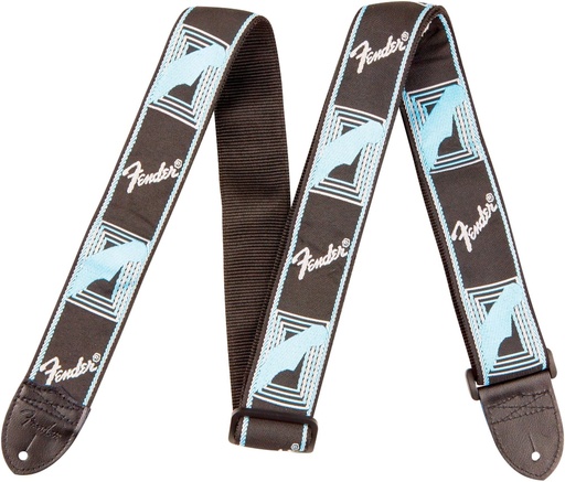 [0990681502] Fender - Guitar Strap - Black/Light Grey/Blue 