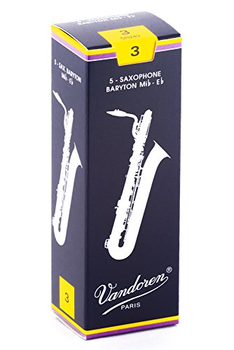 [SR243] Vandoren SR243-U Traditional Baritone Saxophone Reeds - Strength No.3 - Box of 5