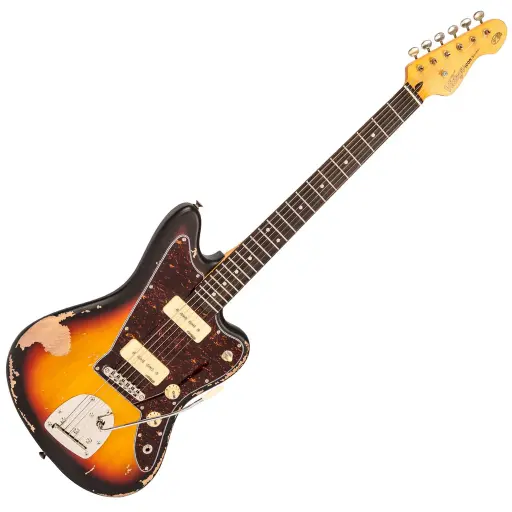 [V65VMRSB] Vintage - V65 ICON Vibrato Electric Guitar ~ Distressed Tobacco Sunburst