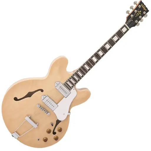 [VSA500PM] Vintage - VSA500P ReIssued Semi Acoustic Guitar ~ Natural Maple