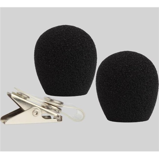 [RK318WS] Shure RK318WS Foam Windscreens and Clothing Clips for WH10, WH20, or WH30 Mic, 2 Pack of Each