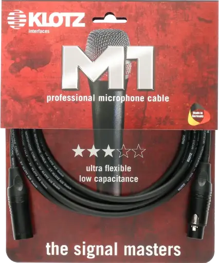 [M1KB1FM0500] KLOTZ - M1 professional microphone cable with XLR 3p F/M - 5M