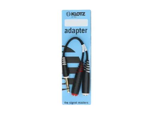 [AYS-8] KLOTZ - Y adapter TRS 6.3 mm - 2 x TS socket 6.3 mm