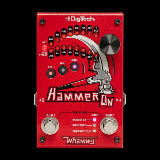 [DGTHAMMERONV04] DigiTech - Hammeron Pitch Octave Pedal, 2 Programmable Switches, 7 Modes, Drop/Capo Tunings