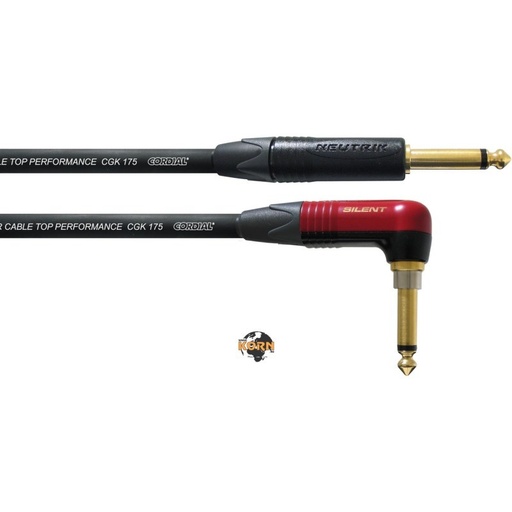 Cordial CSI 3 RP Silent 3 M Straight - Angled Instrument Cable