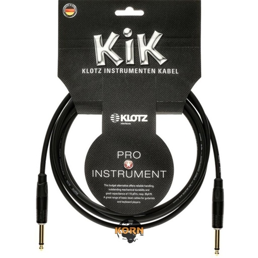 [KIKKG3.0PPSW] KLOTZ - KIKKG3.0PPSW Instrumentenkabel KIK 3,0 M