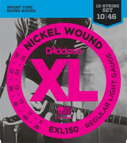[EXL150] D'Addario - EXL150 Electric 12 String Regular Light